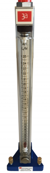 <strong>2-25L/min</strong> – 300mm Glass Tube VA Flowmeter